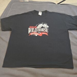 Gildan Black Short Sleeve Tee Sigi's Wild Horse Bucj B